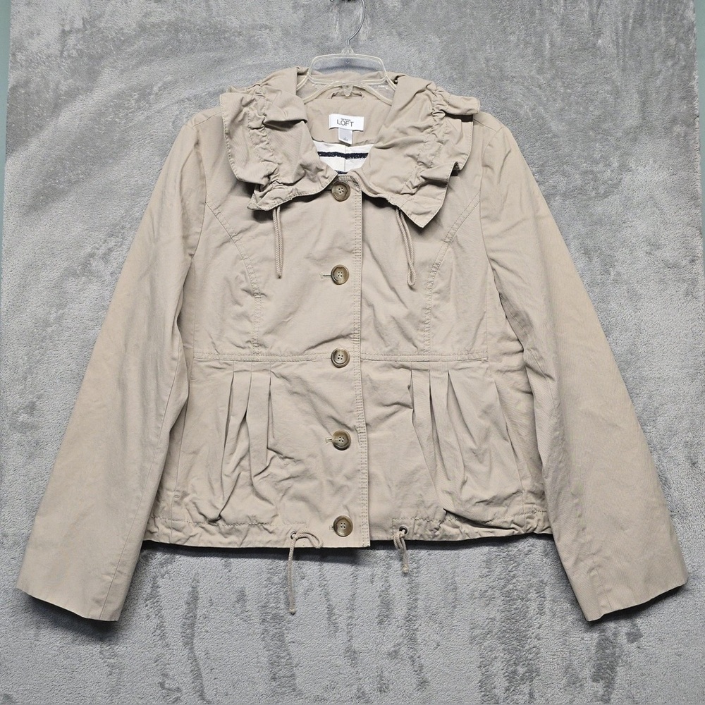 LOFT Women's Beige Utility Jacket Size L